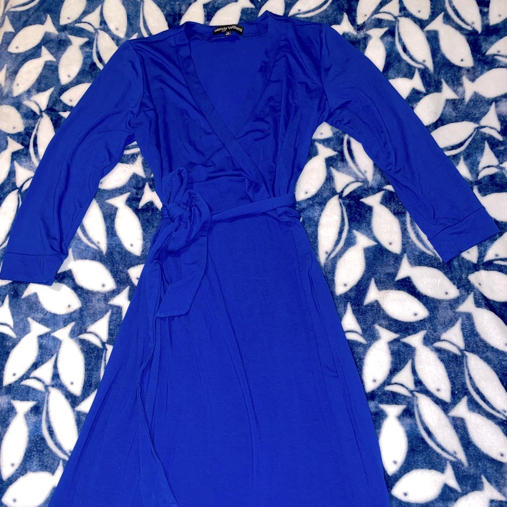 M Royal Blue Wrap Dress